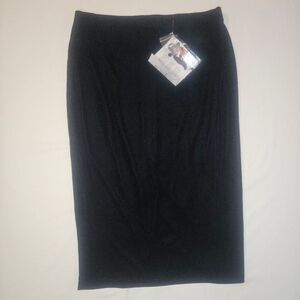 Serena Williams Black Velvet Pencil Skirt Sz L
